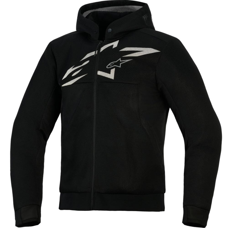 „Alpinestars Chrome Superairflow“ motociklo džemperis, juodas-tamsiai pilkas-baltas