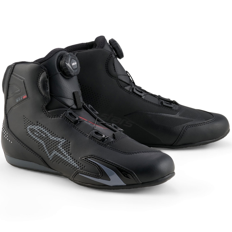 Alpinestars Celer motociklo batai juodi-tamsiai pilki