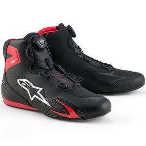 Alpinestars Celer motociklo batai juodi-raudoni-balti