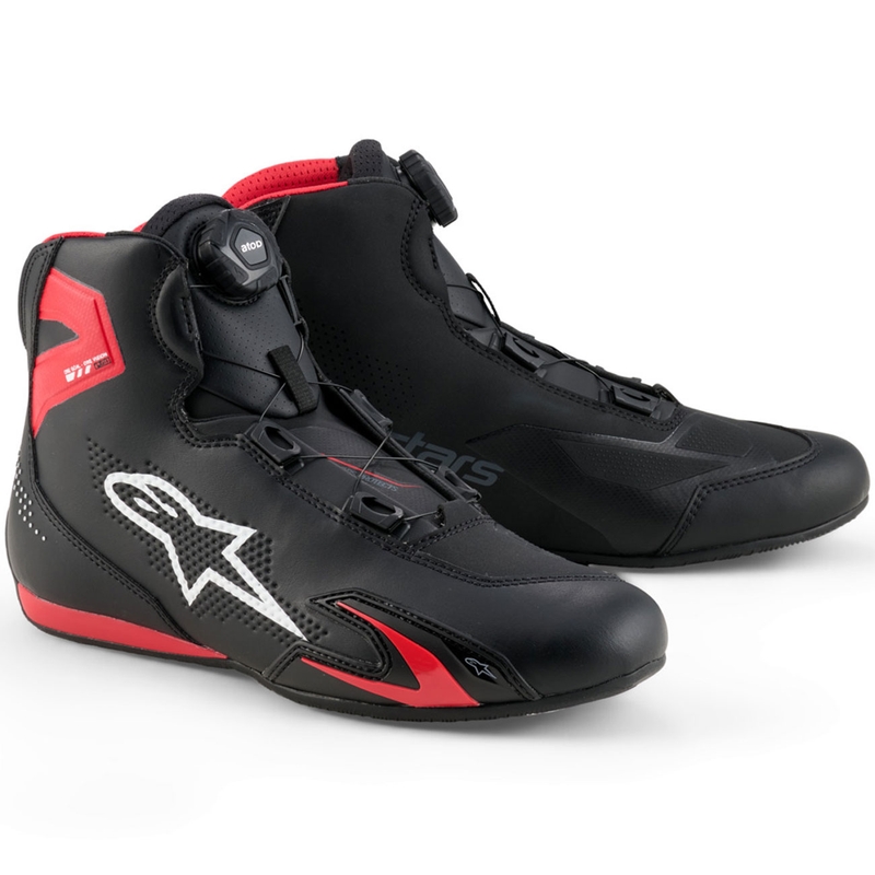 Alpinestars Celer motociklo batai juodi-raudoni-balti