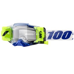 Motokroso akiniai 100% - JAV „Armega Forecast“ mėlyni su skaidriu organiniu stiklu
