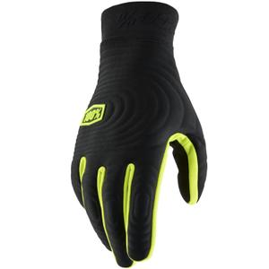 Motokroso pirštinės 100% - USA BRISKER EXTREME fluorescencinės geltonos-juodos