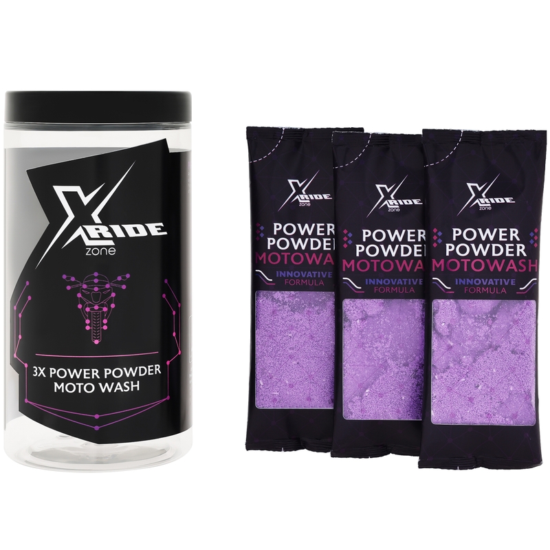 Miltelių pavidalo motociklų šampūnas XzoneRide® Power Powder-Moto Wash 60 g