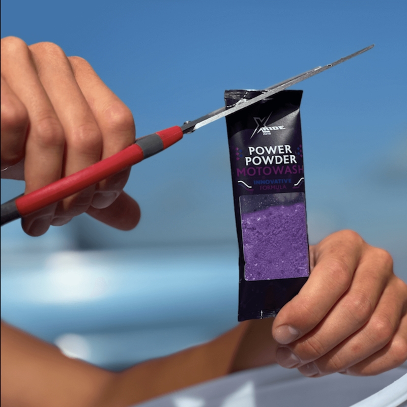 Miltelių pavidalo motociklų šampūnas XzoneRide® Power Powder-Moto Wash 60 g