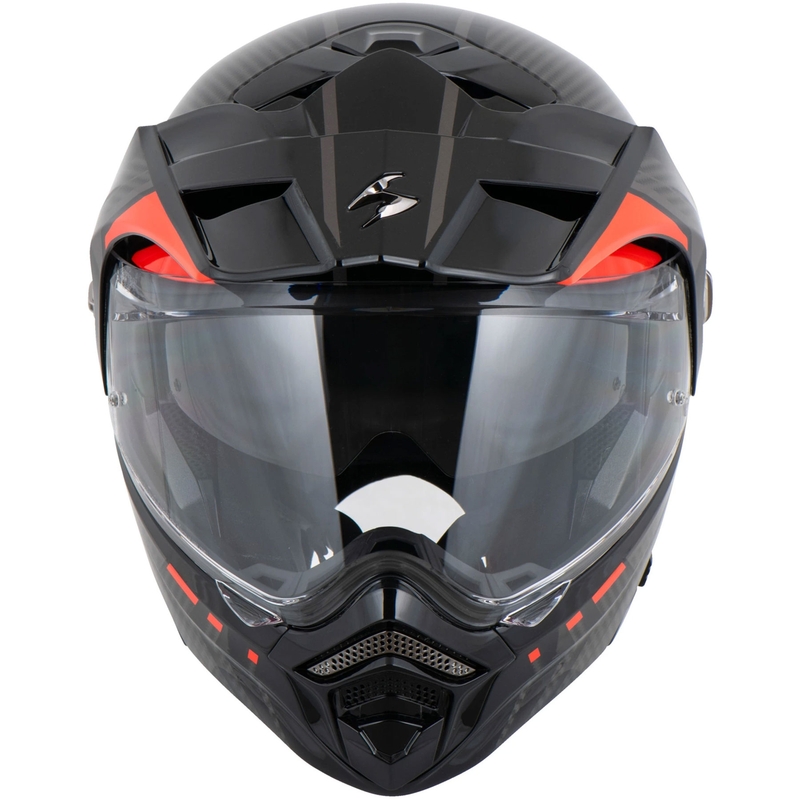 Scorpion ADX-2 LEWIS atlenkiamas motociklo šalmas juodas-raudonas