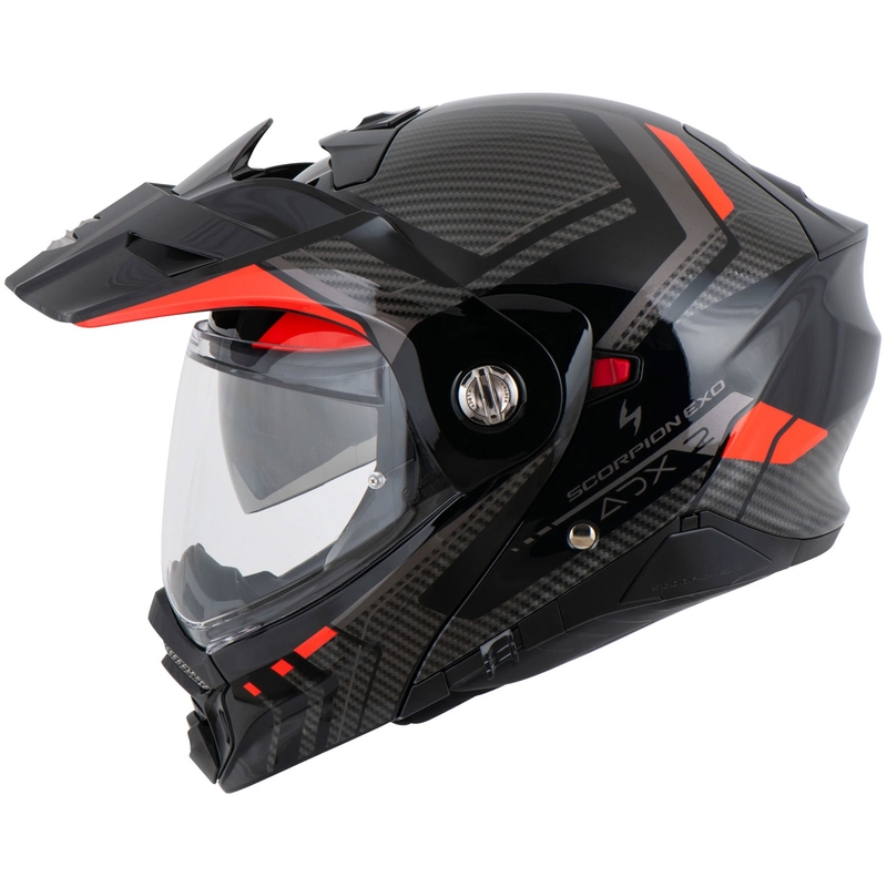 Scorpion ADX-2 LEWIS atlenkiamas motociklo šalmas juodas-raudonas