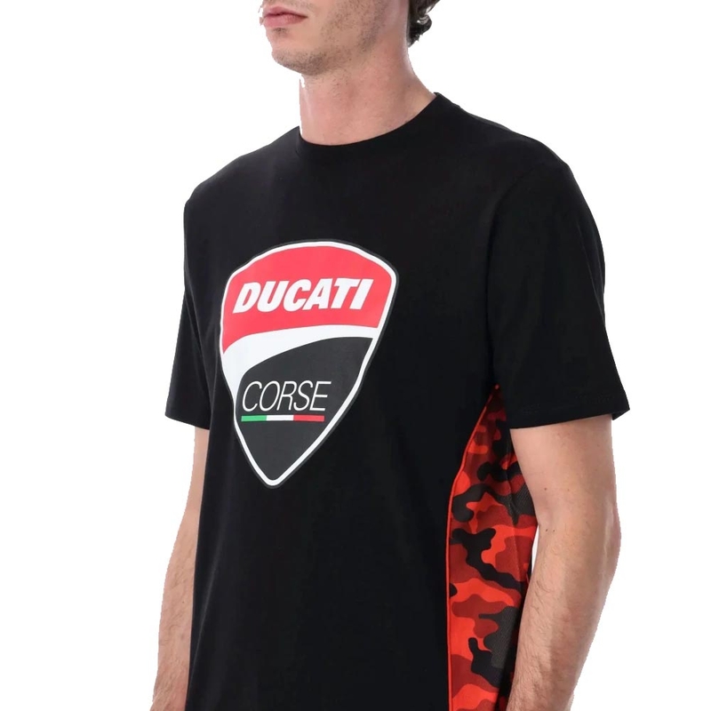 Ducati Corse CAMU DETAILS marškinėliai juodi