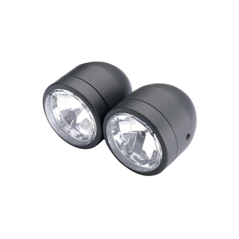 Dvojité universální přední světlo Bulb černé