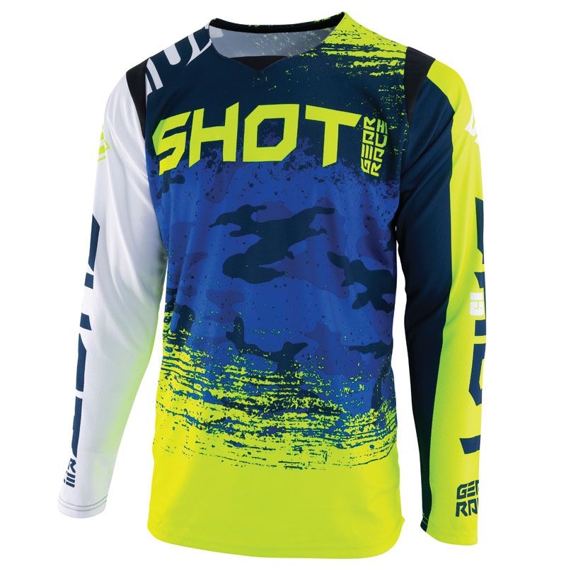 Motokrosový dres Shot CONTACT Counter modro-fluo žlutý