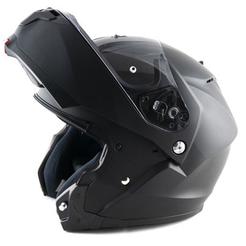 Atlenkiamas motociklo šalmas HJC C91N Solid pusiau juodas