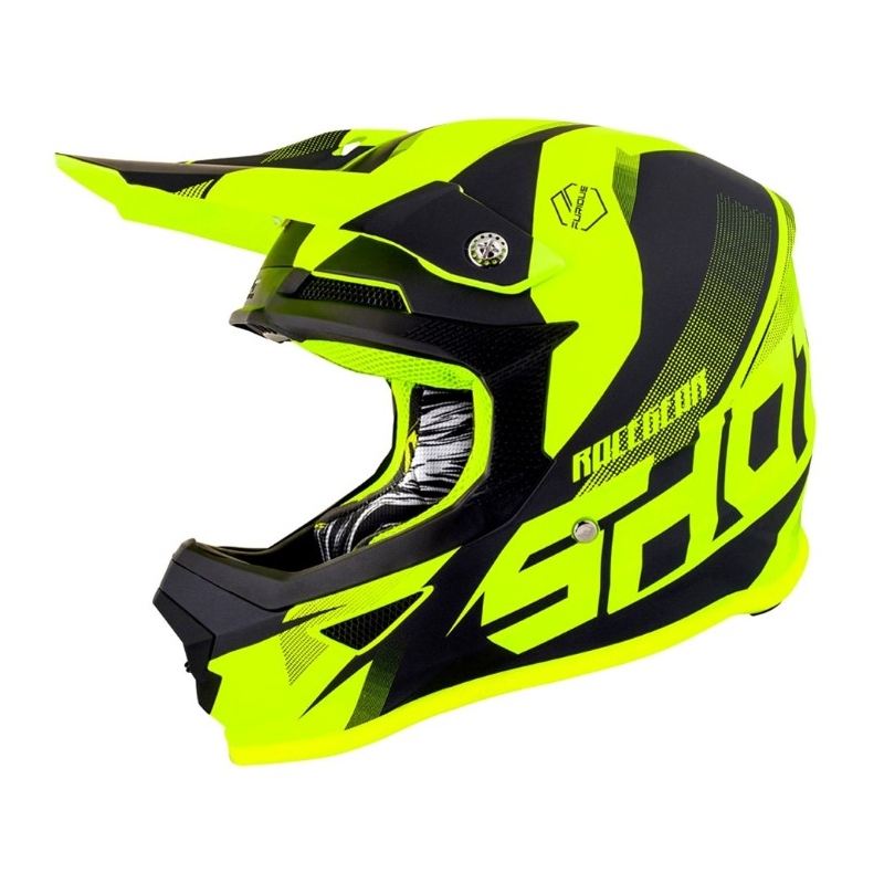 Dětská motokrosová přilba Shot Ultimate černo-fluo žlutá výprodej