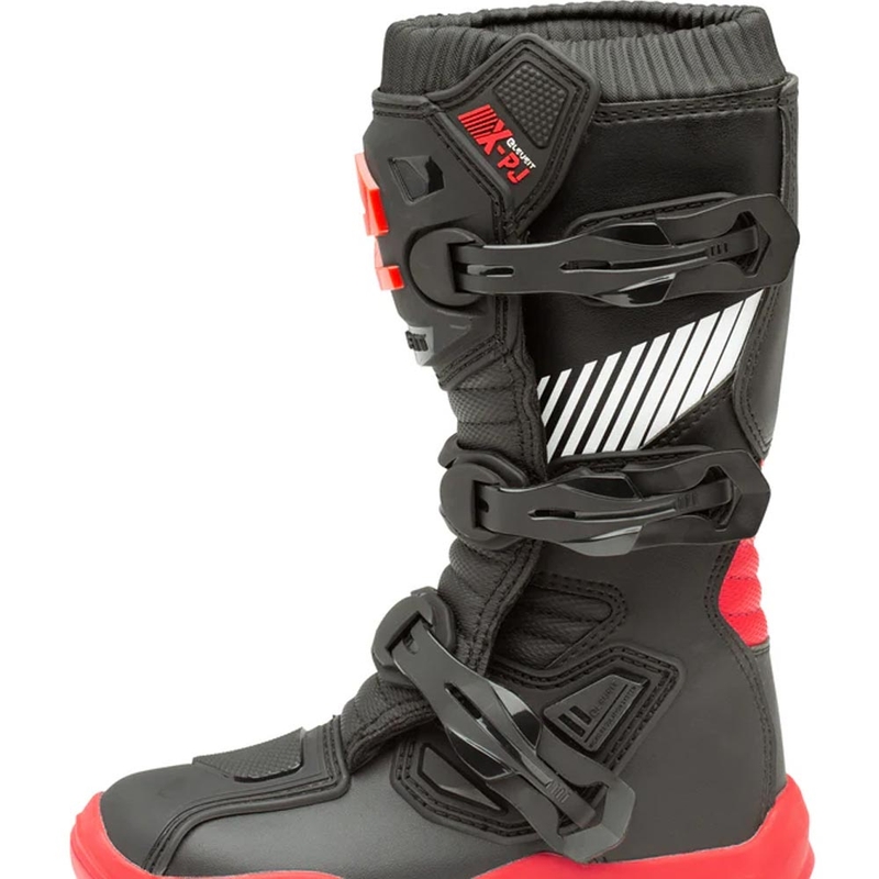 Eleveit X-Peak vaikiški motokroso batai juodi-raudoni