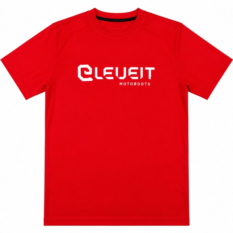 Marškinėliai su „Eleveit“ logotipu, raudoni