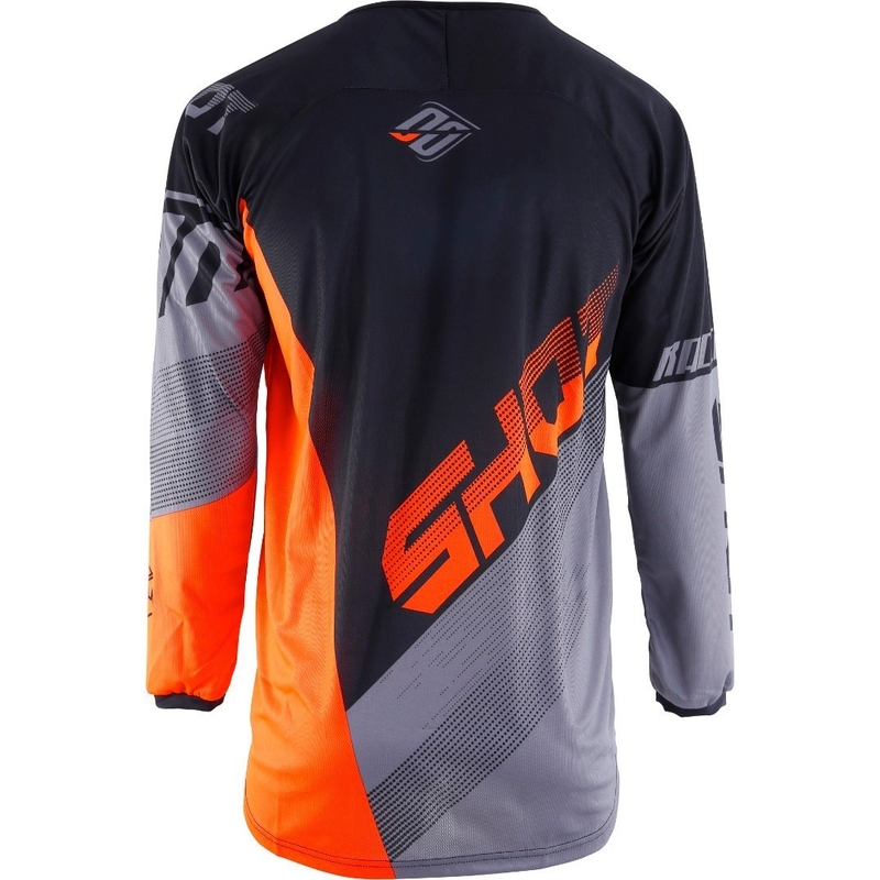 Dětský motokrosový dres Shot DEVO Ultimate černo-fluo oranžový