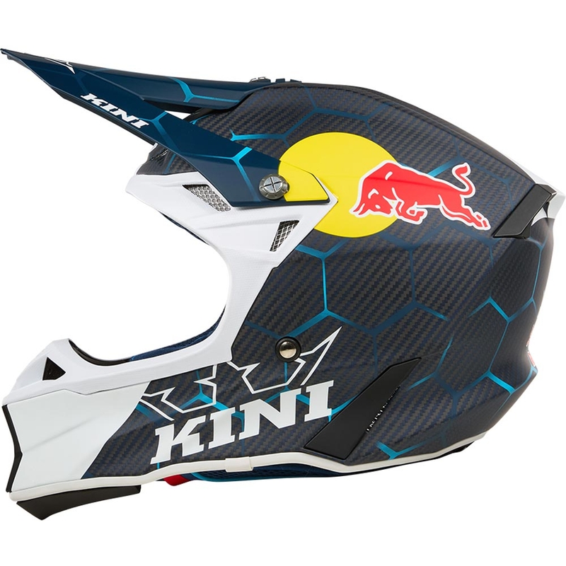 Motokroso šalmas KINI Red Bull MXC2 2.0 mėlyna-balta