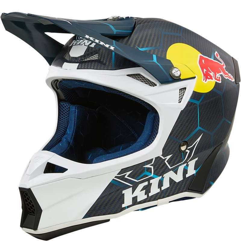 Motokroso šalmas KINI Red Bull MXC2 2.0 mėlyna-balta