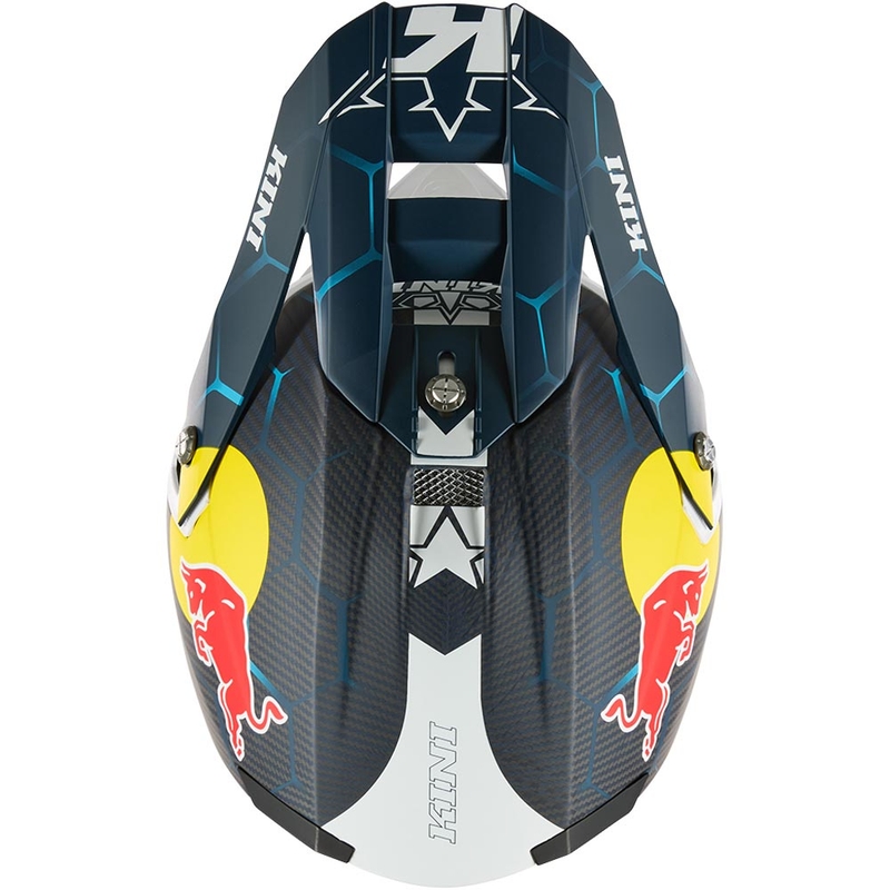 Motokroso šalmas KINI Red Bull MXC2 2.0 mėlyna-balta