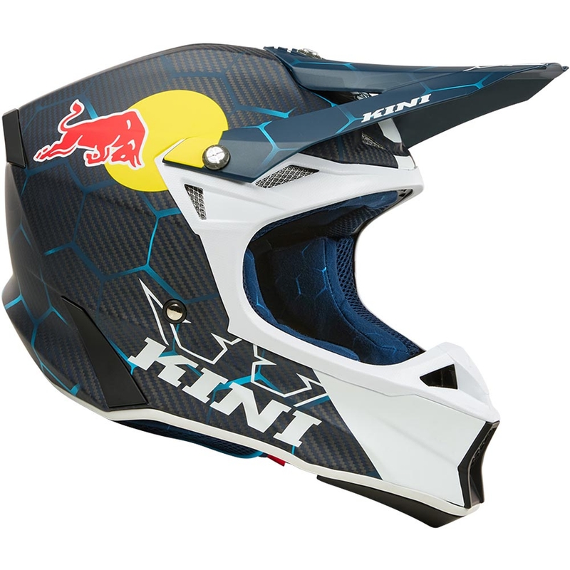 Motokroso šalmas KINI Red Bull MXC2 2.0 mėlyna-balta