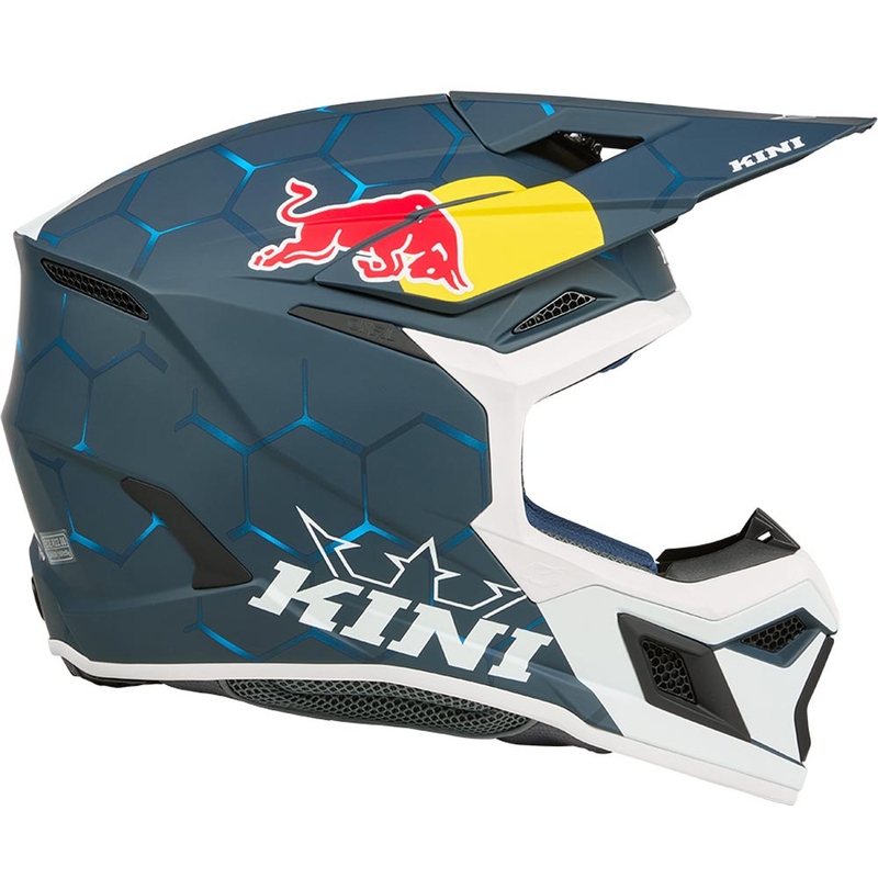 Motokroso šalmas KINI Red Bull MX3 1.0 mėlyna-balta