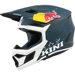 Vaikiškas motokroso šalmas KINI Red Bull MX3 1.0 mėlynai baltas