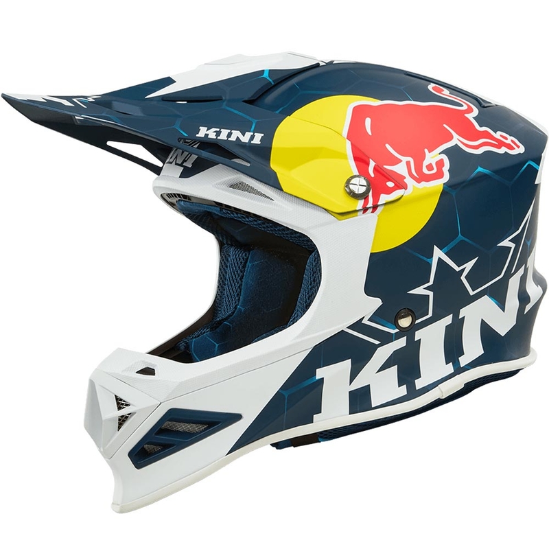 Motokroso šalmas KINI Red Bull MXC1 1.0 mėlyna-balta