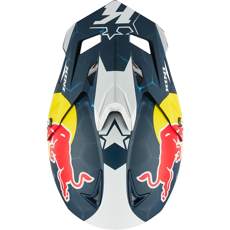 Motokroso šalmas KINI Red Bull MXC1 1.0 mėlyna-balta