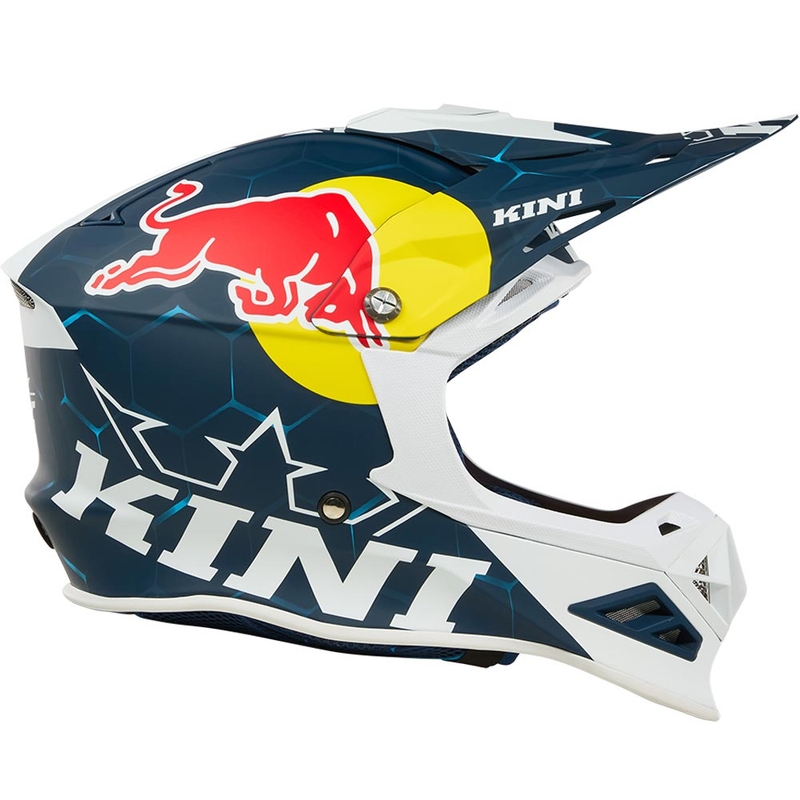 Motokroso šalmas KINI Red Bull MXC1 1.0 mėlyna-balta