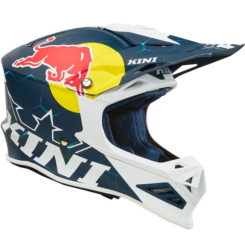 Motokroso šalmas KINI Red Bull MXC1 1.0 mėlyna-balta