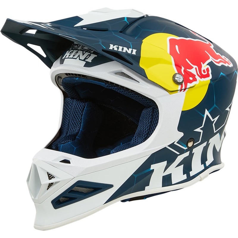 Motokroso šalmas KINI Red Bull MXC1 1.0 mėlyna-balta