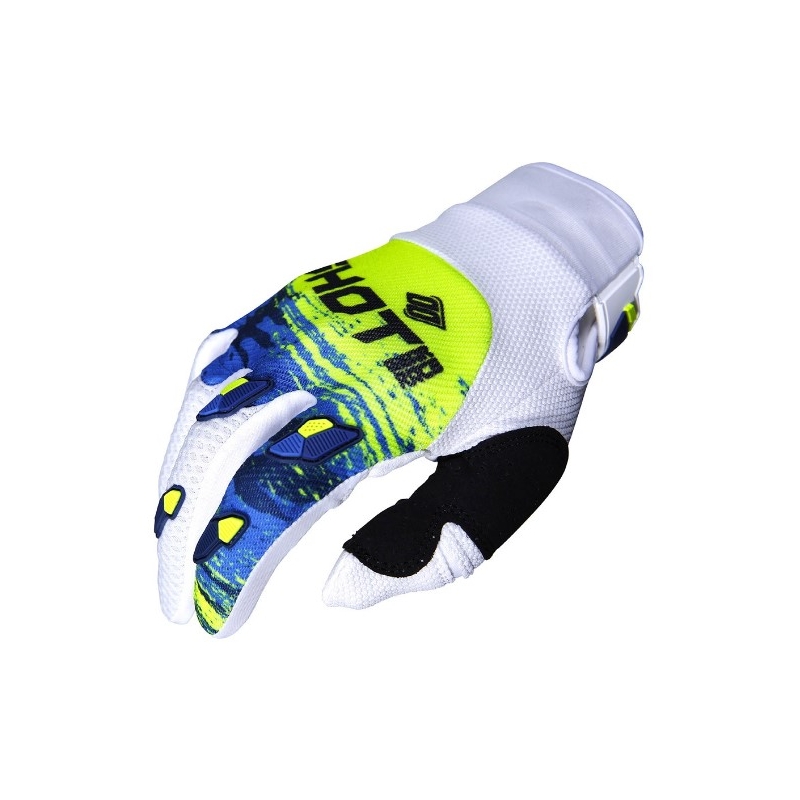 Motokrosové rukavice Shot CONTACT Counter modro-bílo-fluo žluté