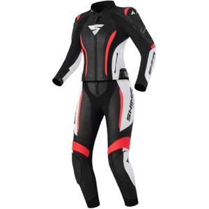 Moteriškas "Shima Miura 2.0" juodai-baltai-raudonas motociklininkų kombinezonas