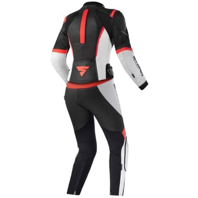 Moteriškas "Shima Miura 2.0" juodai-baltai-raudonas motociklininkų kombinezonas