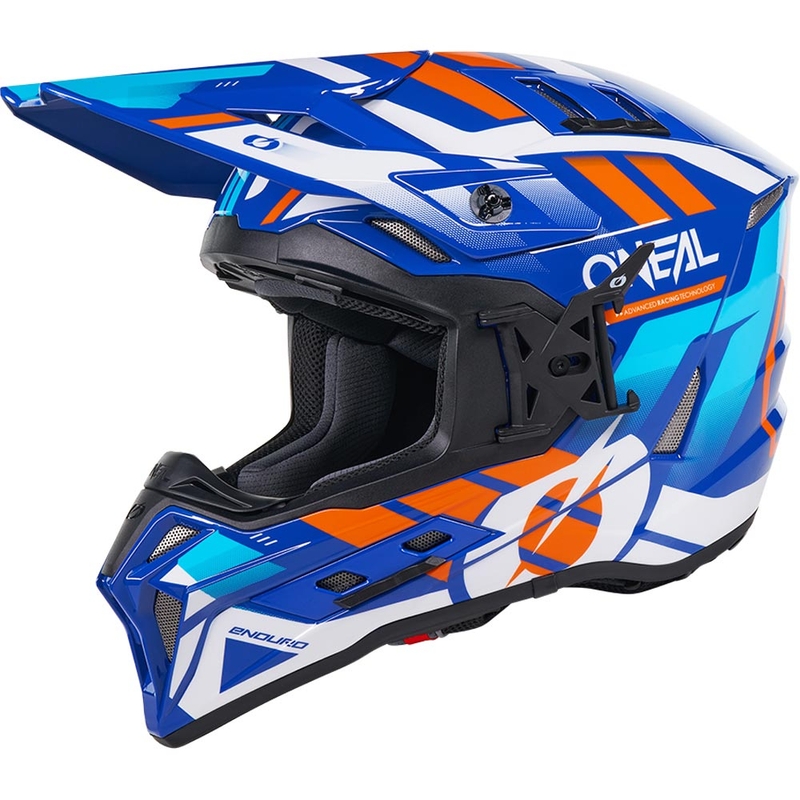 Motokroso šalmas O´Neal EX-SRS Dust mėlyna-oranžinė