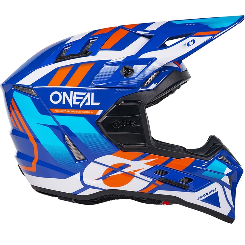 Motokroso šalmas O´Neal EX-SRS Dust mėlyna-oranžinė