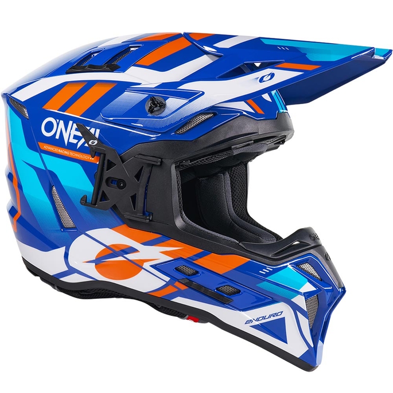 Motokroso šalmas O´Neal EX-SRS Dust mėlyna-oranžinė