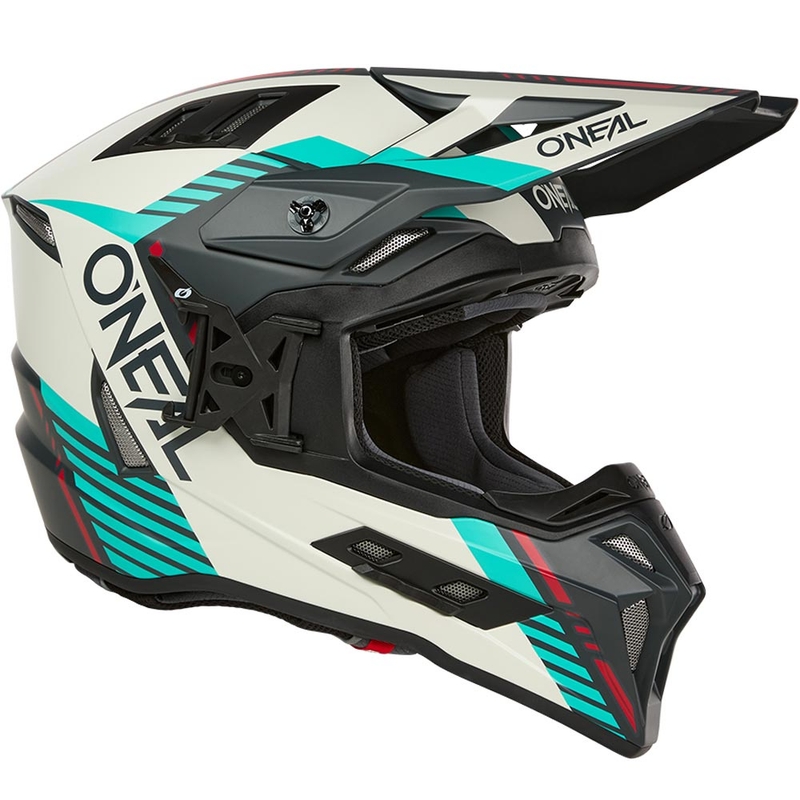 Motokroso šalmas O´Neal EX-SRS Quin pilkas-turkio spalvos