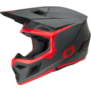 Motokroso šalmas O´Neal 3SRS E-stroke matinė pilka-raudona