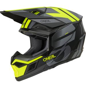 Motokroso šalmas O´Neal 3SRS Ride matinė juoda-pilka-geltona