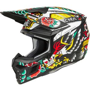 Vaikiškas motokroso šalmas O'Neal 3SRS Inked daugiaspalvis