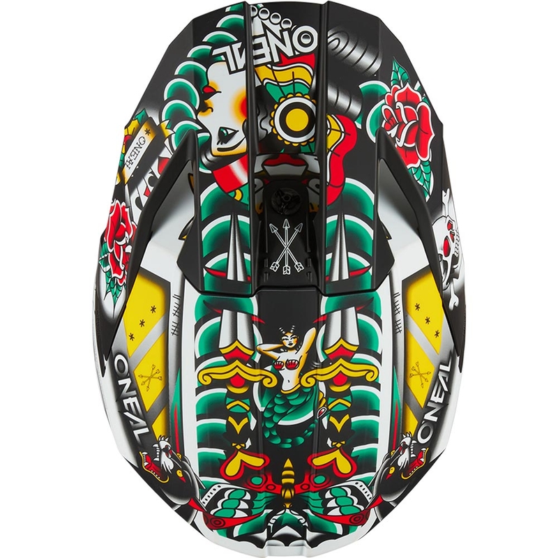 Vaikiškas motokroso šalmas O'Neal 3SRS Inked daugiaspalvis