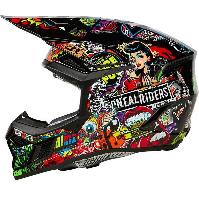 O'Neal 3SRS Crank motokroso šalmas, daugiaspalvis