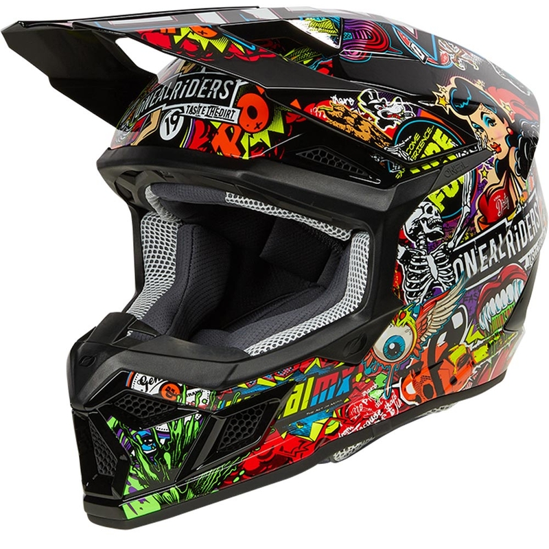 O'Neal 3SRS Crank motokroso šalmas, daugiaspalvis