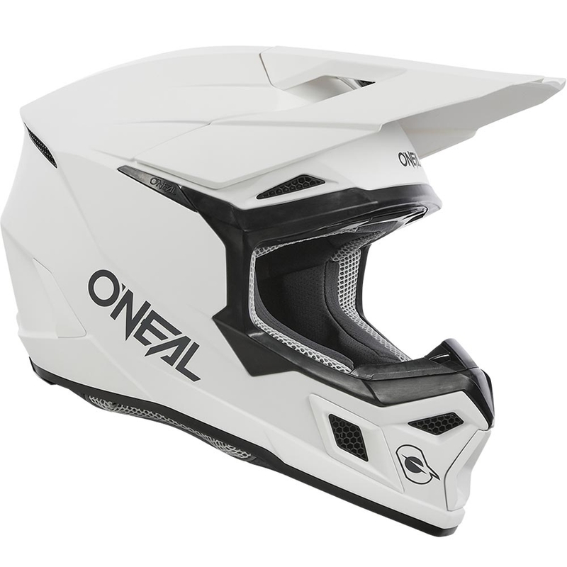 Motokroso šalmas O´Neal 3SRS Solid matinė balta