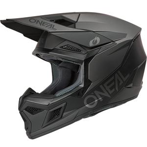 Motokroso šalmas O´Neal 3SRS Solid matinė juoda-pilka