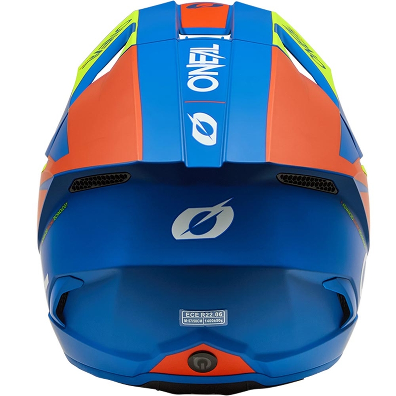 Motokroso šalmas O´Neal 3SRS Solid matinė mėlyna-fluorescencinė geltona