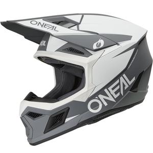 Motokroso šalmas O´Neal 3SRS Solid matinė balta-pilka