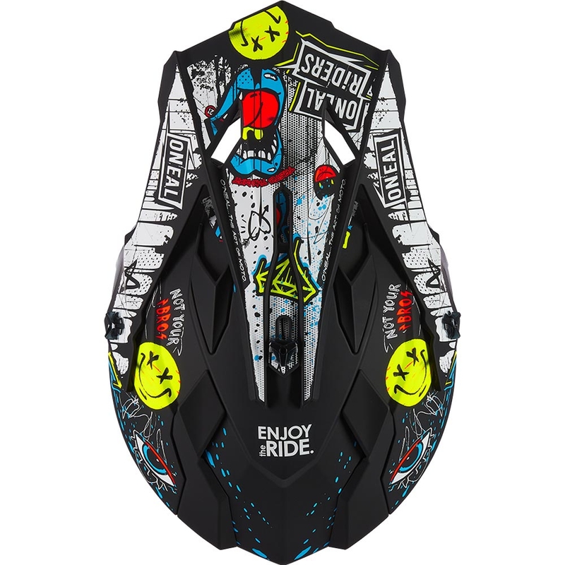 Motokroso šalmas O´Neal 2SRS Rancid matinė juoda-balta