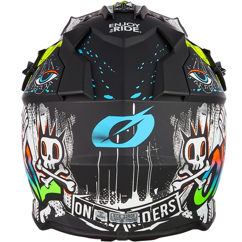 Motokroso šalmas O´Neal 2SRS Rancid matinė juoda-balta