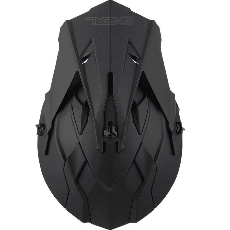 Motokroso šalmas O´Neal 2SRS plokščias matinės juodos spalvos