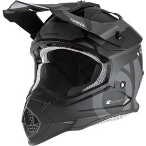 Motokroso šalmas O´Neal 2SRS Slick juoda-pilka
